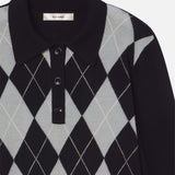 FRAME - The Argyle Polo -- Grey Multi