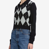 FRAME - The Argyle Polo -- Grey Multi