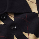 FRAME - The Argyle Short Sleeve Polo -- Navy Multi