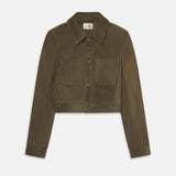 FRAME - The Small Suede Jacket -- Cypress
