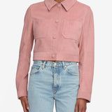 FRAME - The Small Suede Jacket -- Flamingo