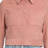 FRAME - The Small Suede Jacket -- Flamingo