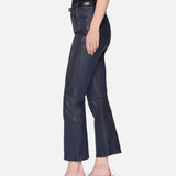 FRAME - The Leather Reboot Crop -- Dark Indigo