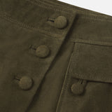 FRAME - The Suede Cargo Mini Skirt -- Cypress