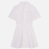 FRAME - The Flare Mini Dress -- White