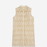 FRAME - The Deco Lace Dress -- Ecru