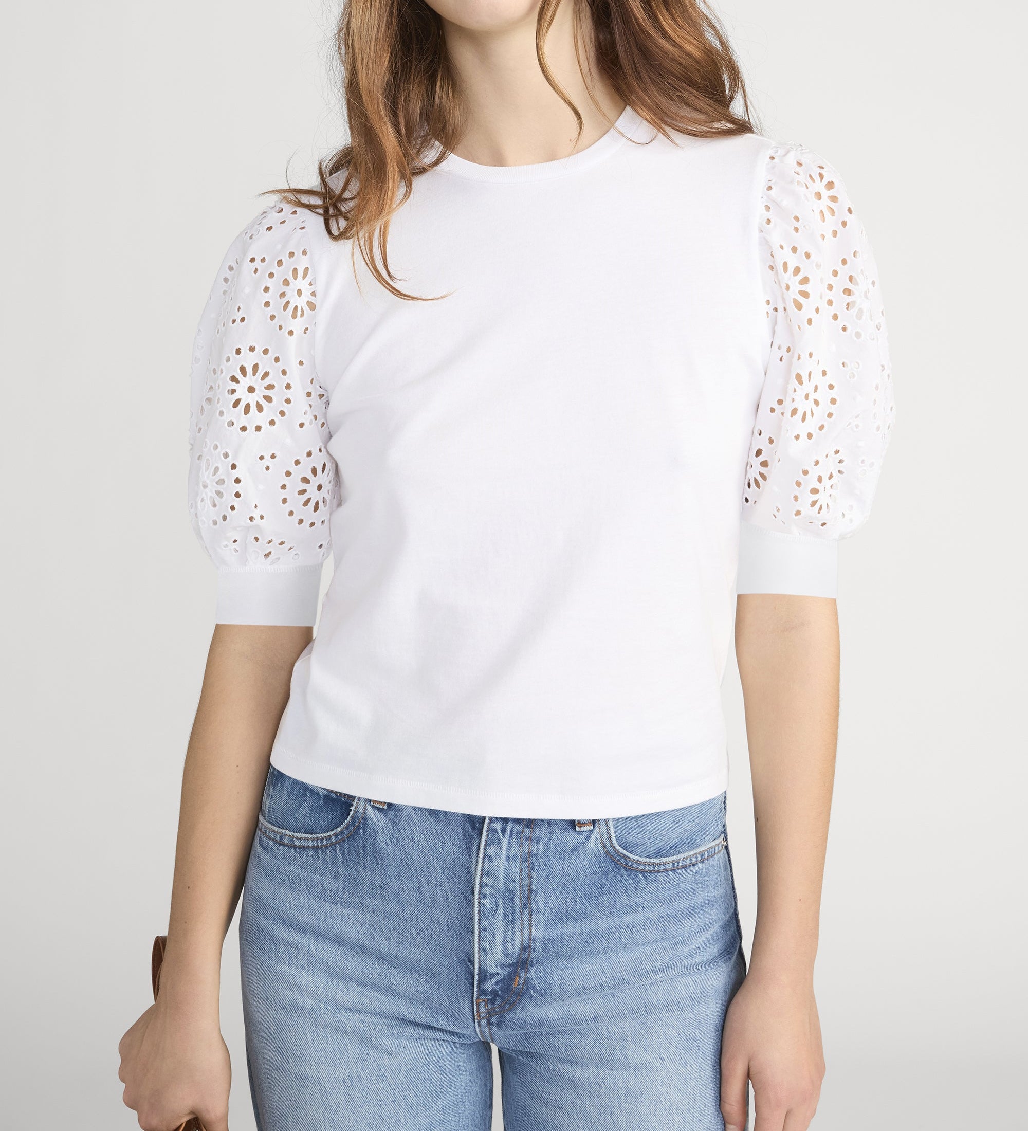 FRAME - The Solstice Eyelet Tee