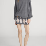 FRAME - The Brushed Argyle Skirt