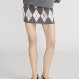 FRAME - The Brushed Argyle Skirt