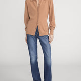FRAME - The Cashmere Collared Cardi - Light Camel