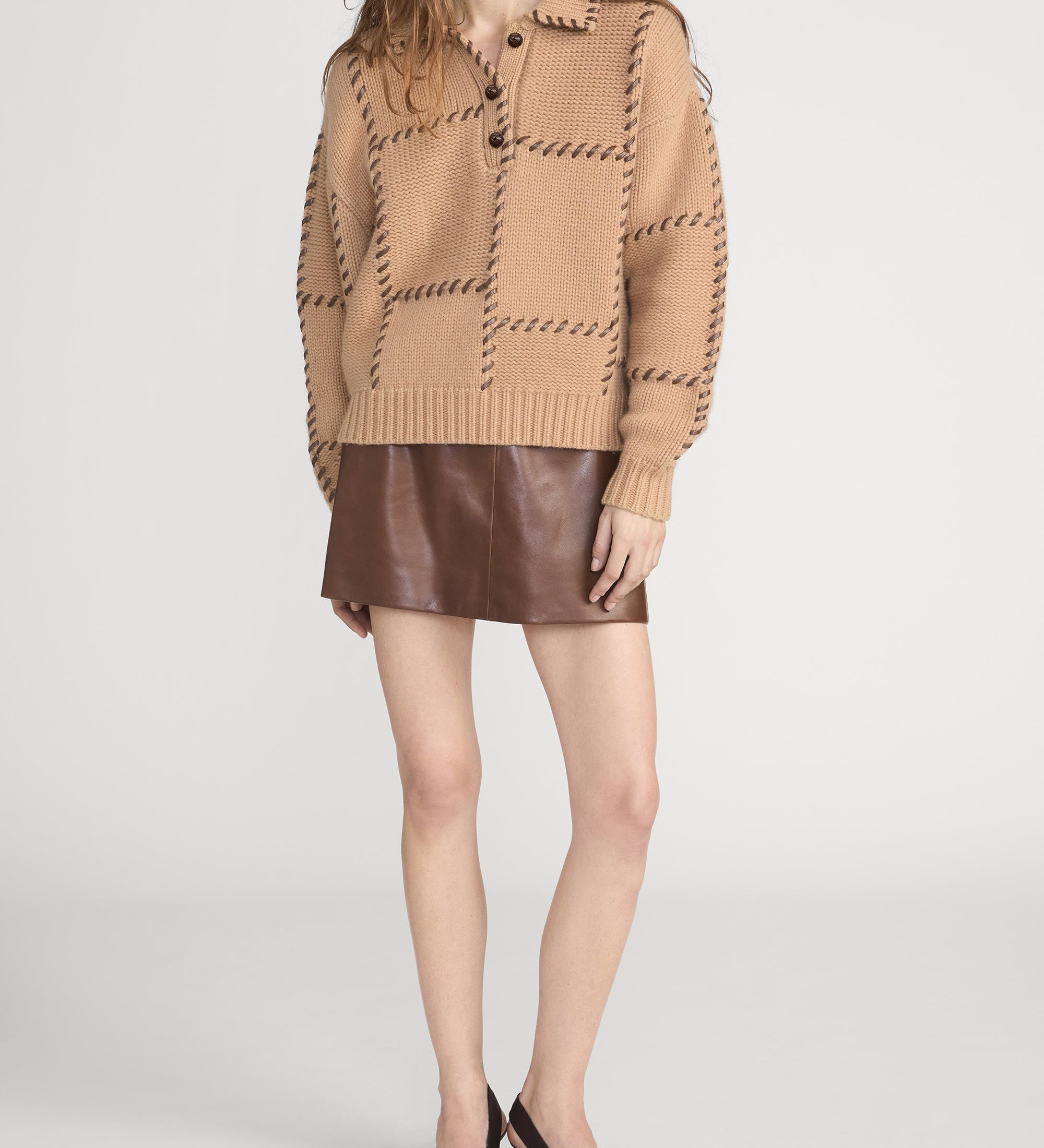 FRAME - The Leather Mini Skirt