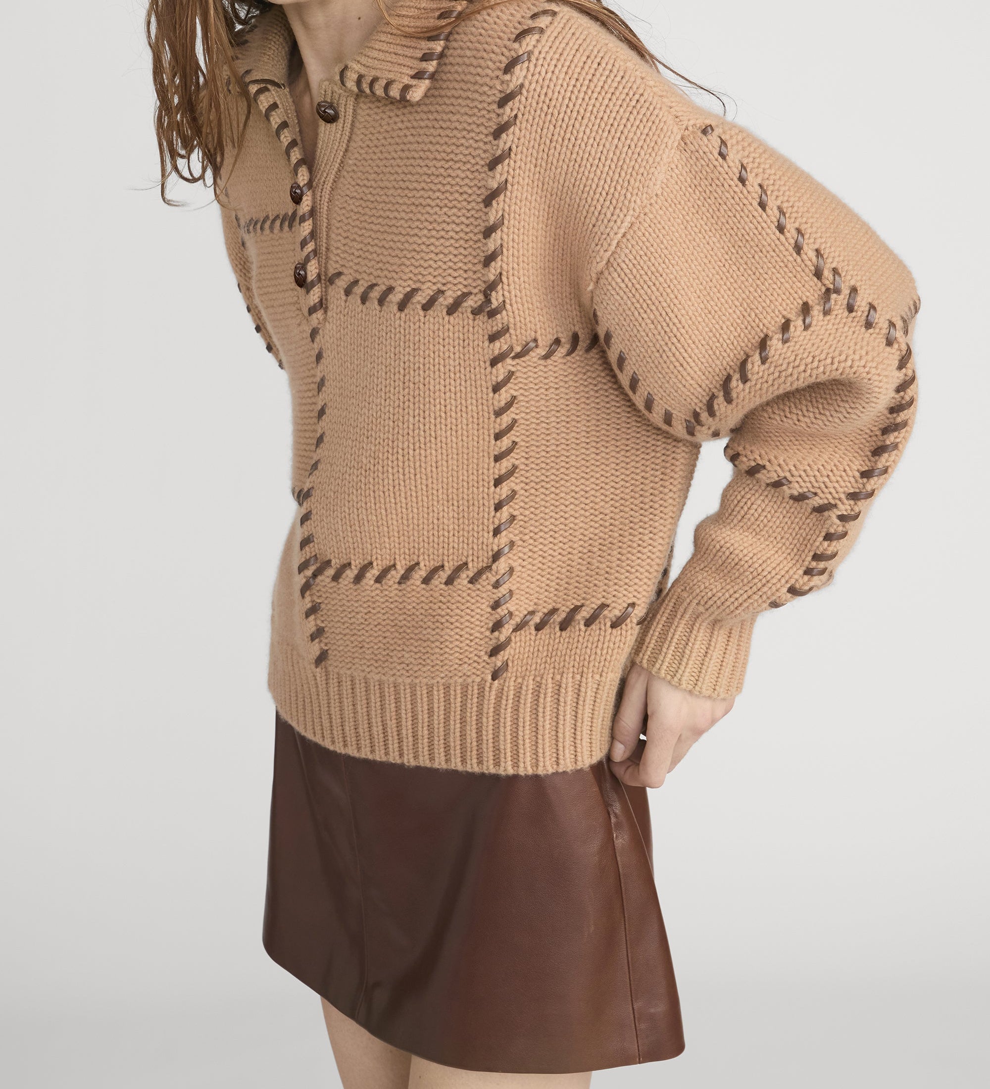 FRAME - The Leather Stitch Sweater