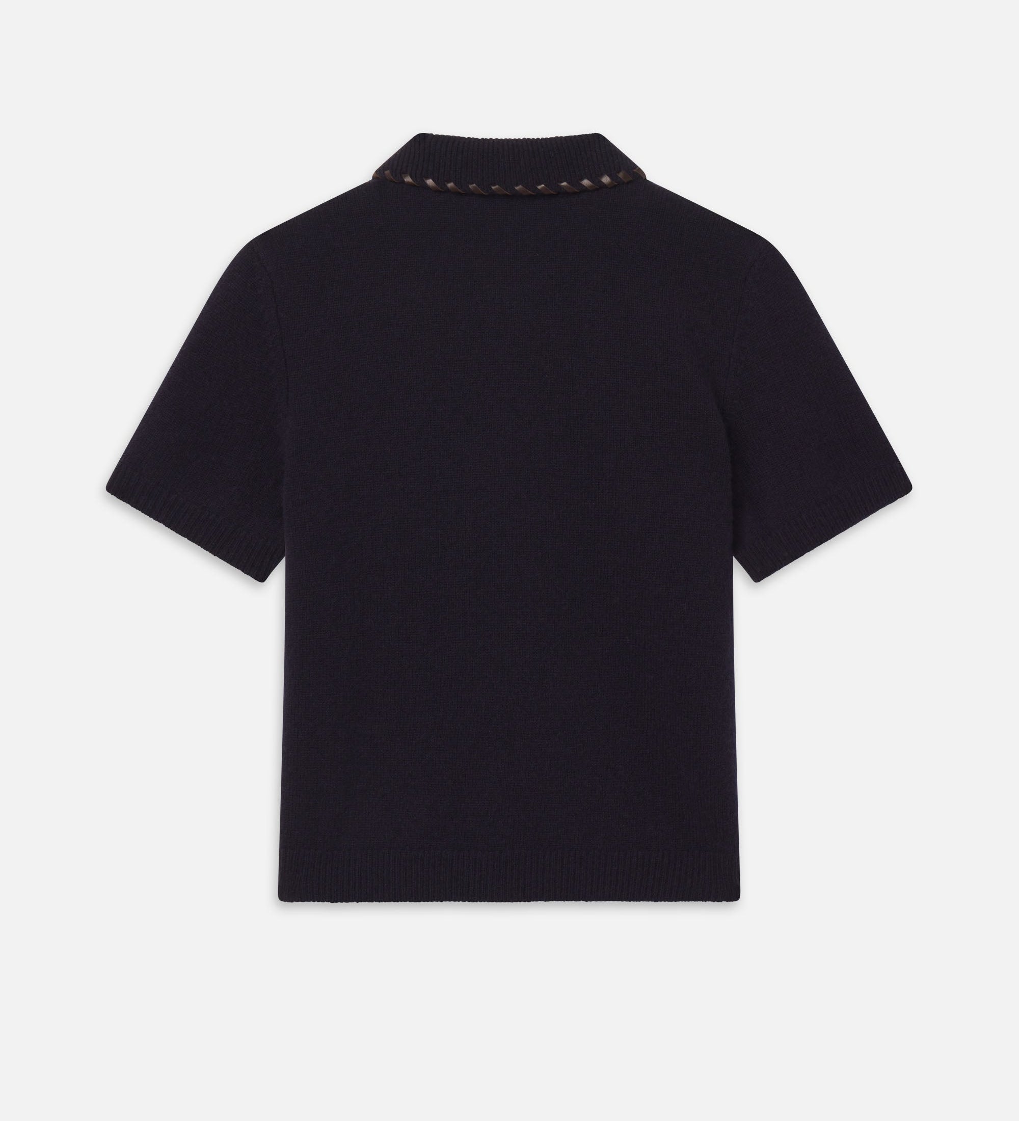 FRAME - The Leather Stitch Polo