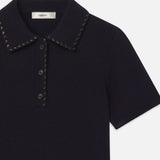FRAME - The Leather Stitch Polo