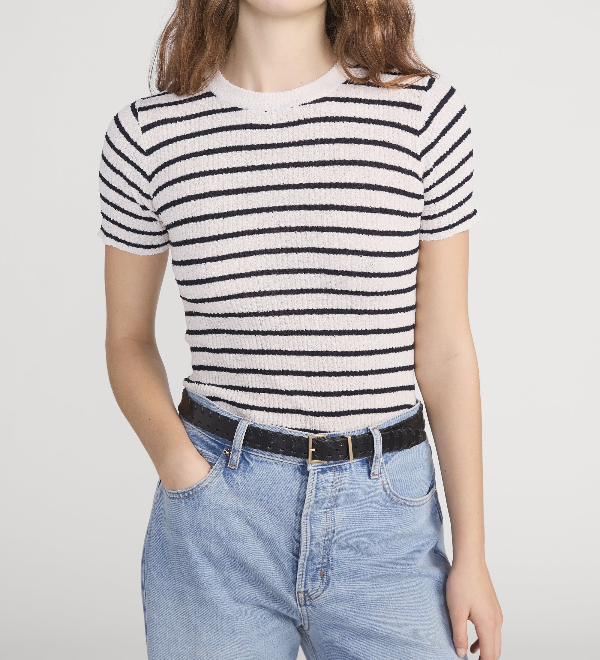 FRAME - The Striped Knit Tee