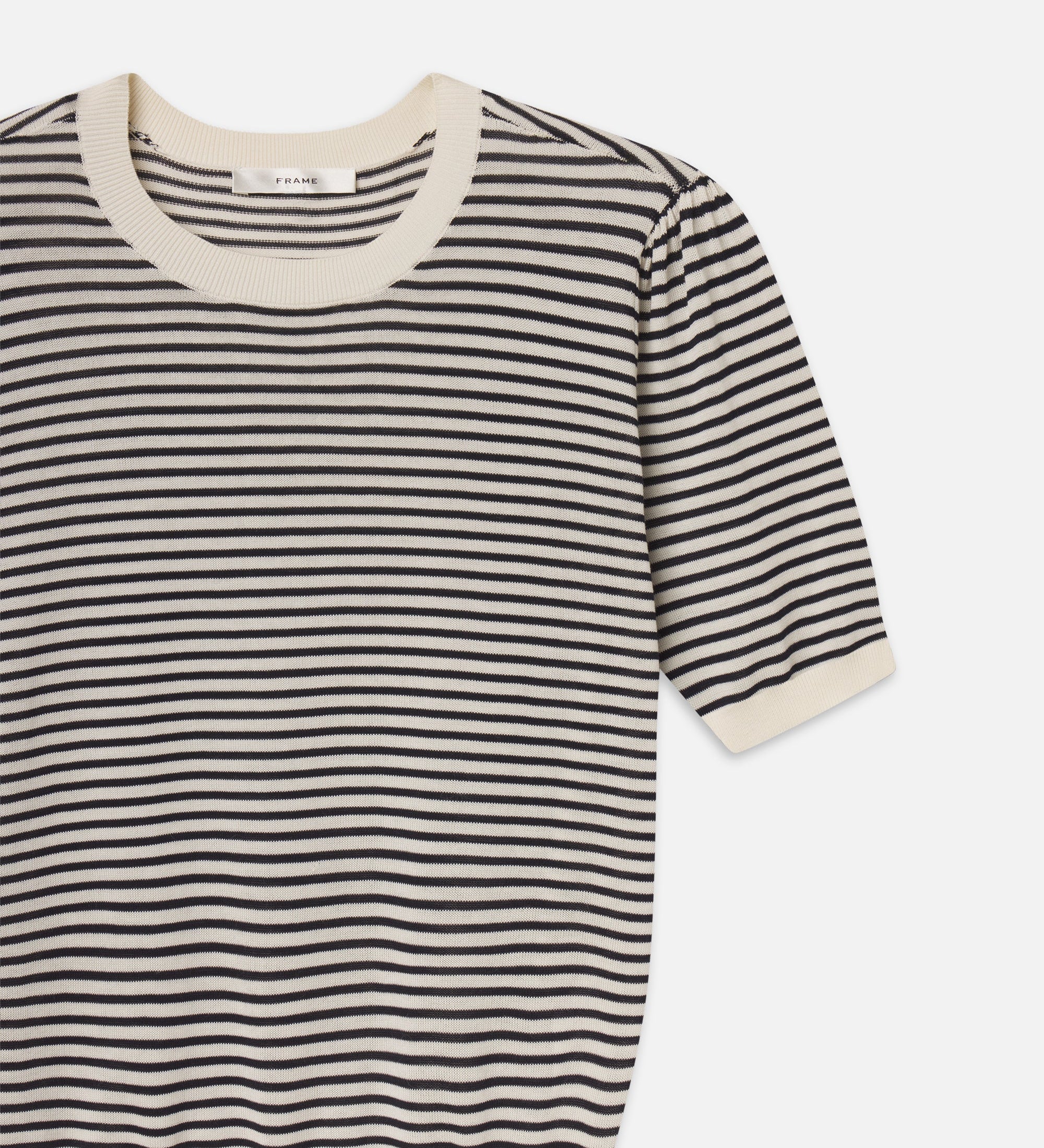FRAME - The Striped Gathered Sweater