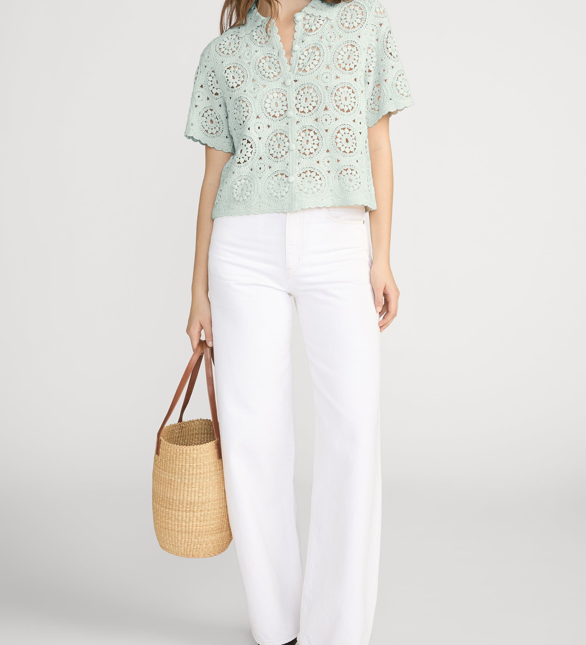 FRAME - The Crochet Boxy Top