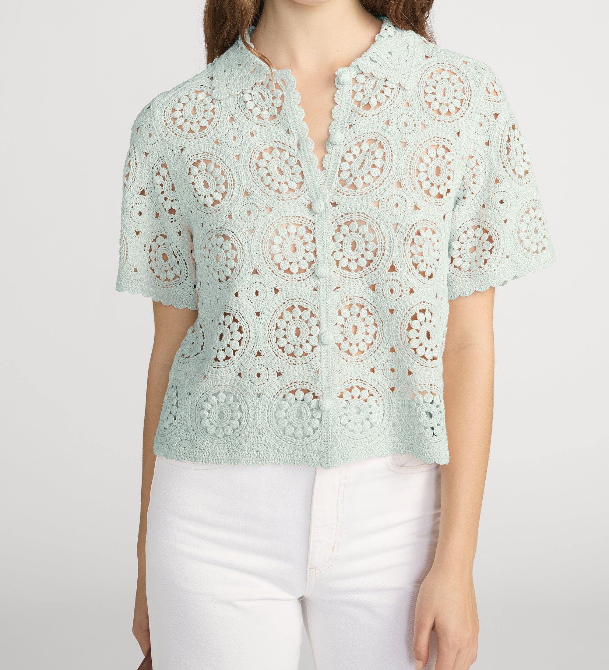 FRAME - The Crochet Boxy Top
