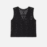 FRAME - The Crochet Tassel Popover Top