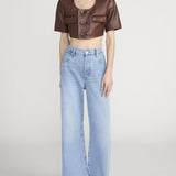 FRAME - The Cropped Leather Jacket