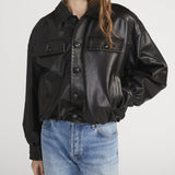 FRAME - The Leather Bubble Jacket