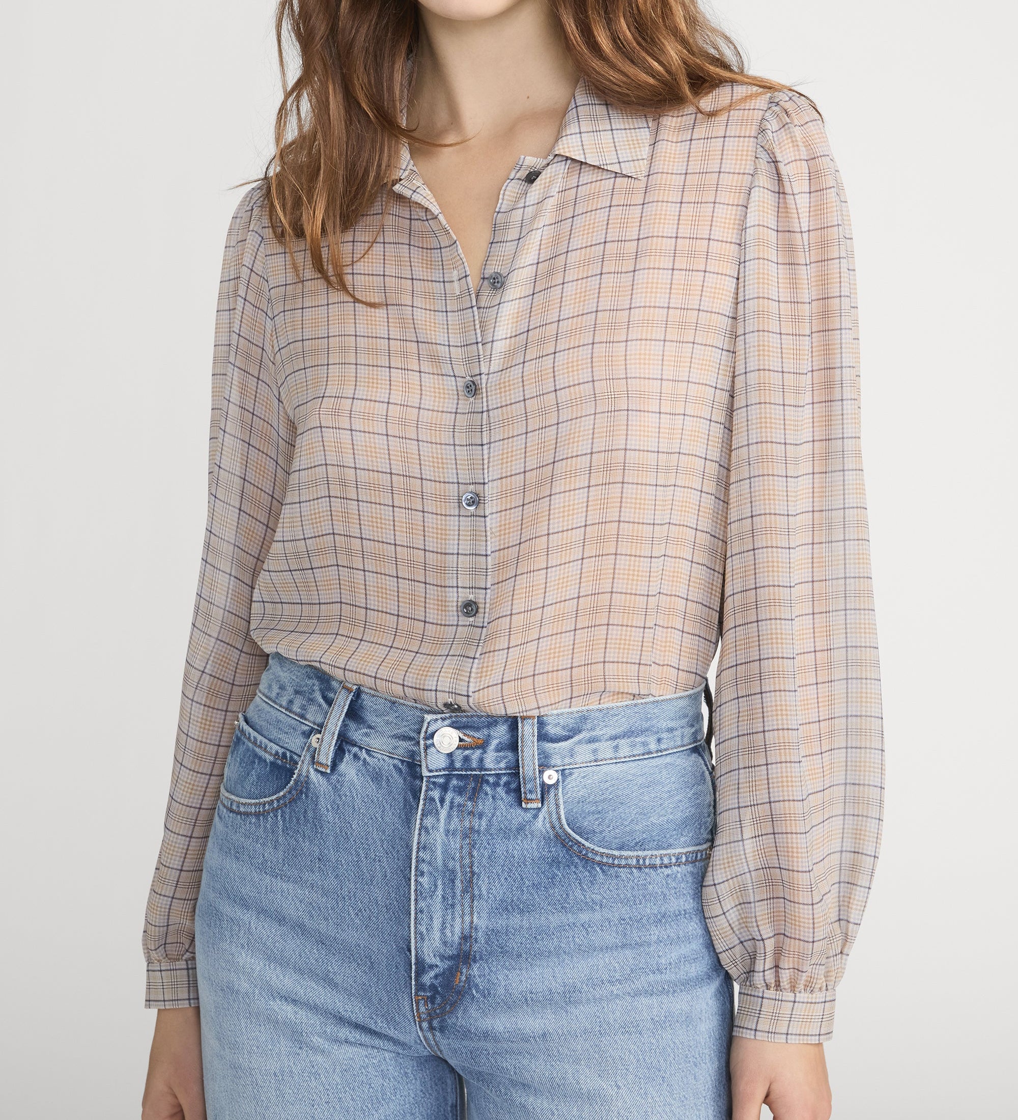 FRAME - The Plaid Staple Blouse