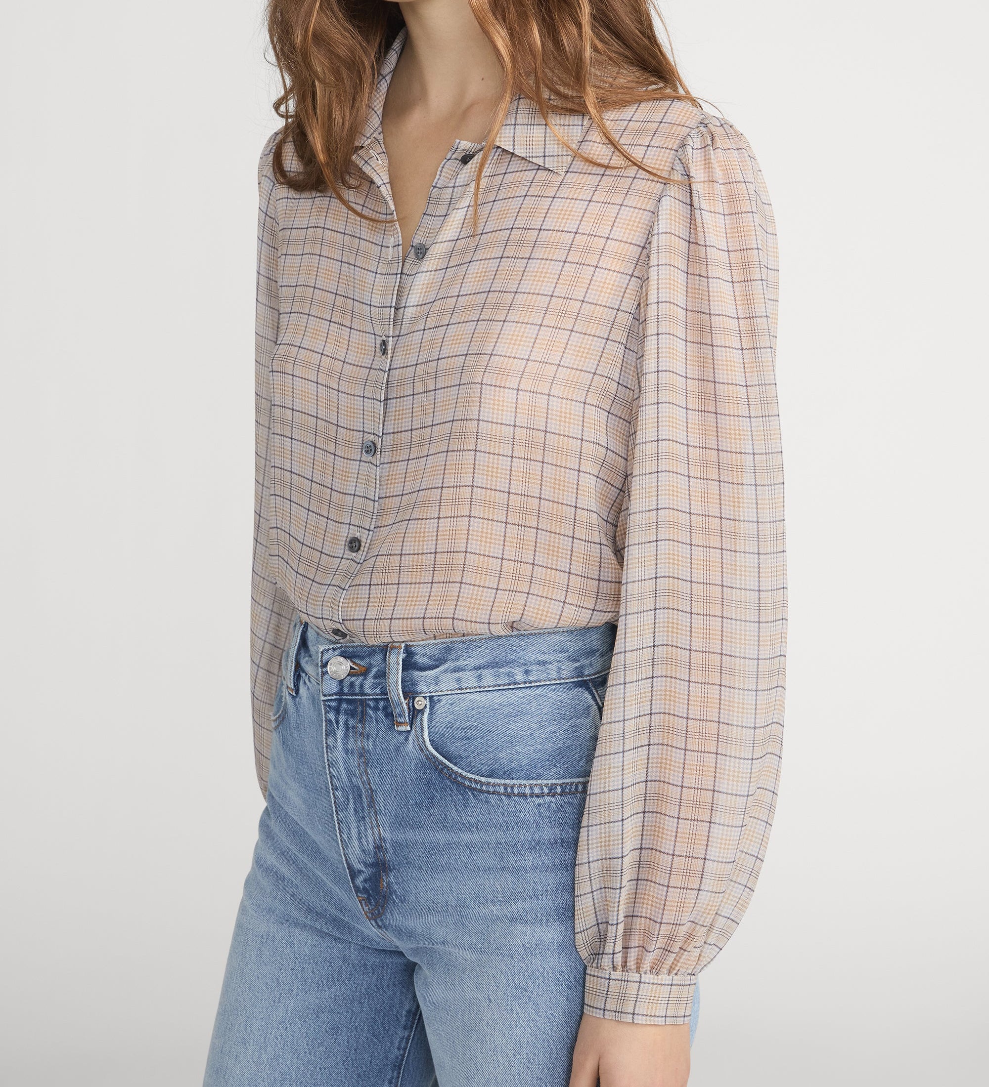 FRAME - The Plaid Staple Blouse