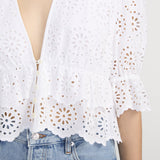 FRAME - The Solstice Eyelet Blouse