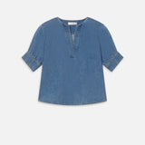 FRAME - The Denim V - neck Popover Top