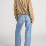 FRAME - The Leather Collar Bubble Jacket