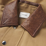 FRAME - The Leather Collar Bubble Jacket