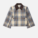 FRAME - The Cropped Plaid Mac Coat