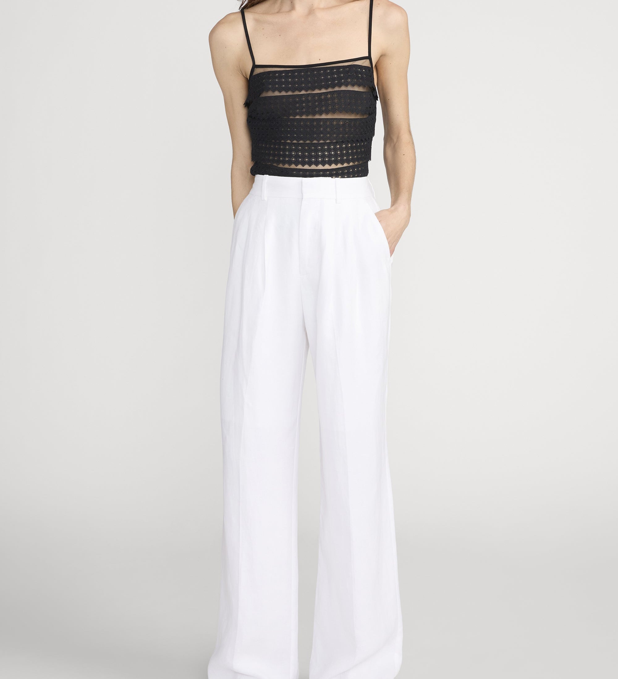 FRAME - The Lattice Crochet Cami