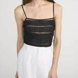FRAME - The Lattice Crochet Cami