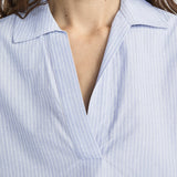 FRAME - The Striped Popover Top