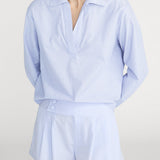 FRAME - The Striped Popover Top