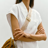 Metier - Webbing Strap White Sand and Cognac