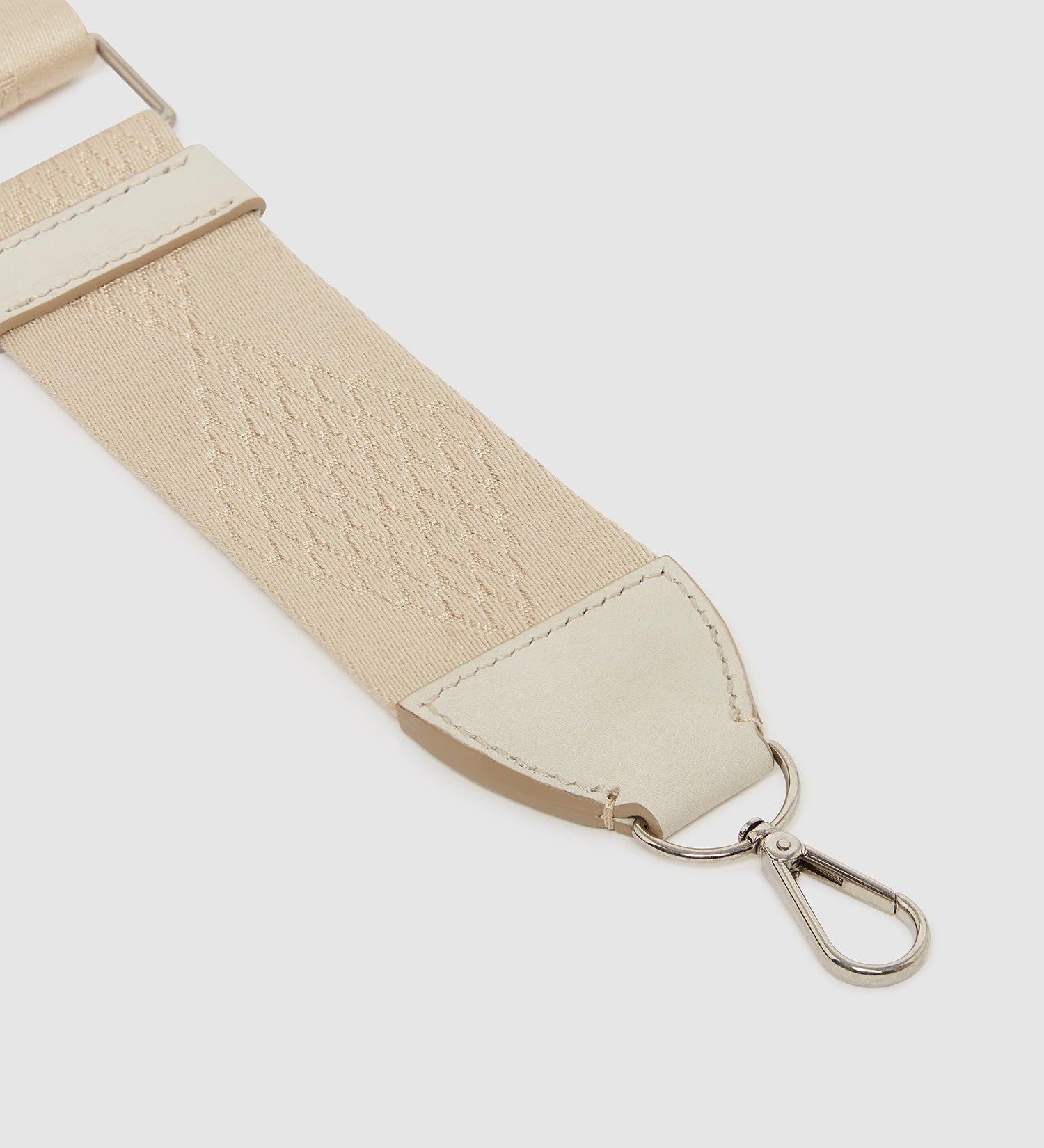 Metier - Webbing Strap Bianco With Silver Hardware