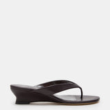 Le Monde Beryl - Micro Wedge Thong / Plum Leather
