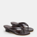 Le Monde Beryl - Micro Wedge Thong / Plum Leather