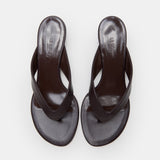 Le Monde Beryl - Micro Wedge Thong / Plum Leather