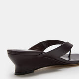 Le Monde Beryl - Micro Wedge Thong / Plum Leather