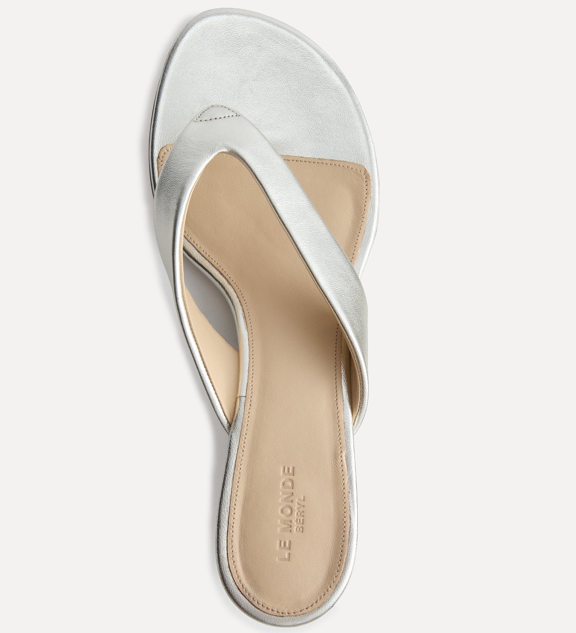 Le Monde Beryl - Micro Wedge Thong / Champagne Leather