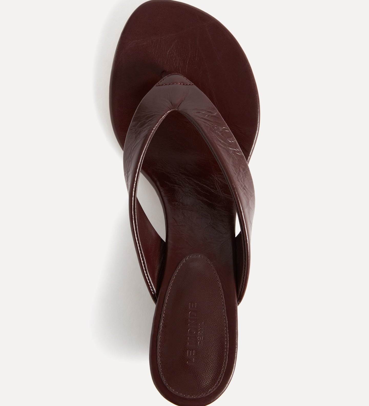 Le Monde Beryl - Micro Wedge Thong / Aubergine Naplack Leather