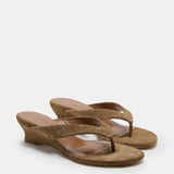 Le Monde Beryl - Micro Wedge Thong / Taupe Suede
