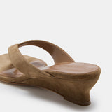 Le Monde Beryl - Micro Wedge Thong / Taupe Suede
