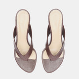 Le Monde Beryl - Micro Wedge Thong / Bruciato Leather Snake Effect