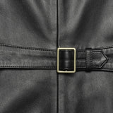 FRAME - Leather Midi Vest Dress -- Black