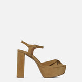 FRAME - Camille Platform Heel -- Tan