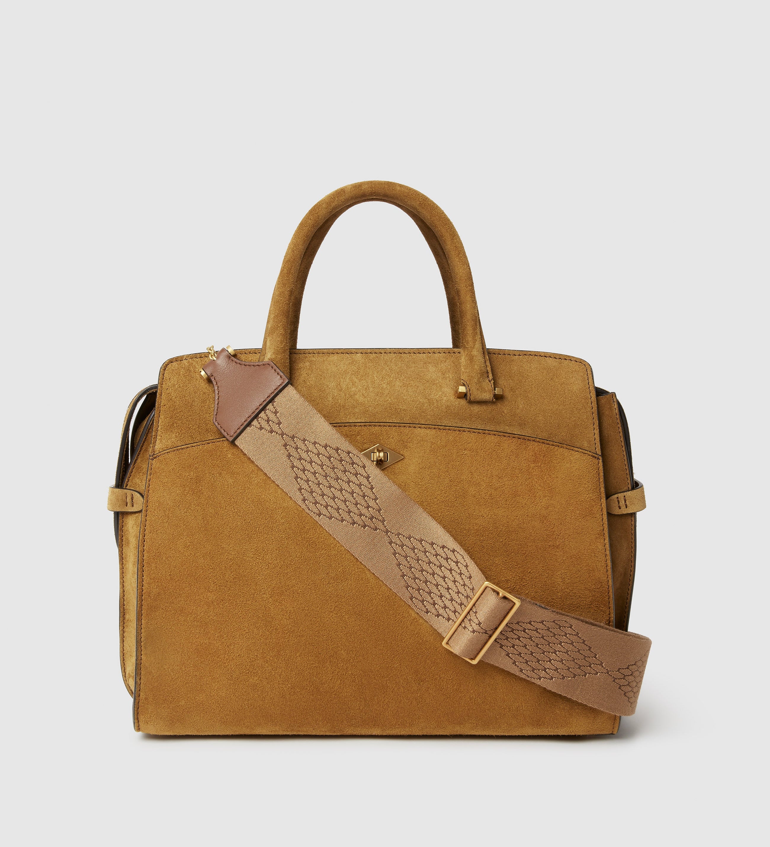 Metier - Women's Diamond Webbing Strap Havana